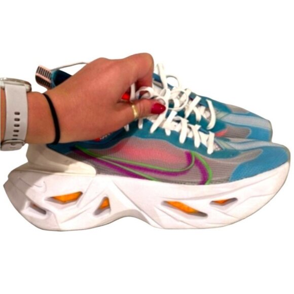 NIKE Zoom X Vista Grind Sneakers Womens 9.5 CQ9500-100 Green Strike Vivid Purple - Picture 7 of 9